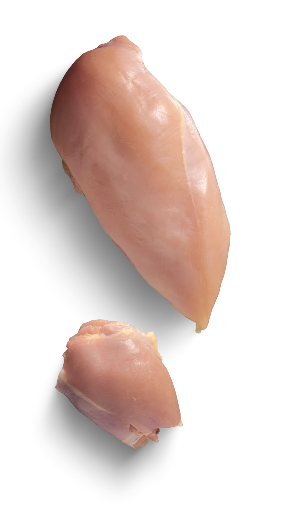 Raw boneless chicken breast and thigh fillets. Fresh, chemical-free halal boneless chicken delivery service in Seohara.