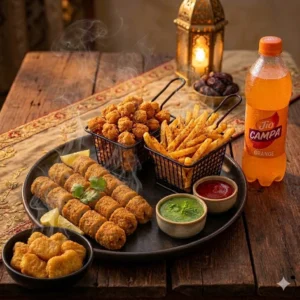 Seohara Express Ramadan Special Combo featuring 6 pieces Chicken Popcorn, 4 pieces Chicken Nuggets, and 2 Chicken Seekh Kebabs for Rs 279 in Seohara.
